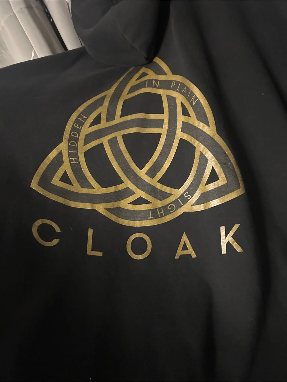 Cloak brand poncho Black Zip-Up Hoodie with Subtle Logo Patch - Picture 5 of 5
